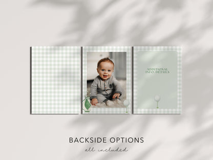 Golf First Birthday Invitation, Mastered First Year Invite, Editable Canva Template, Boys 1st Birthday Golf Party Invitation