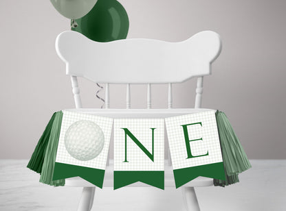 Golf First Birthday Invitation, Mastered His First Year Invite, Editable Canva Template, Boys 1st Birthday Golf Party Invitation