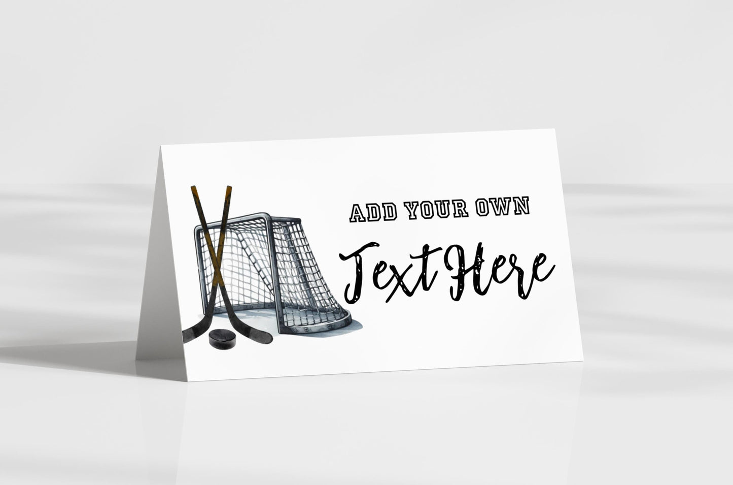 Hockey Food Tent Cards, The Great One First Birthday Party Decor, Hockey Place Card, Custom Buffet Label, Editable Template