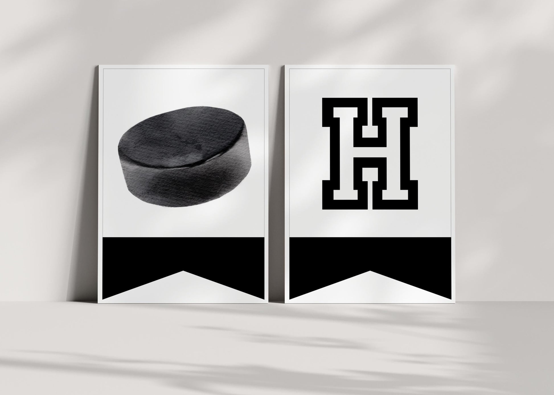 Hockey Birthday Banner - Editable Template, The Great One First Birthday Decoration - Printable Bunting INSTANT DOWNLOAD