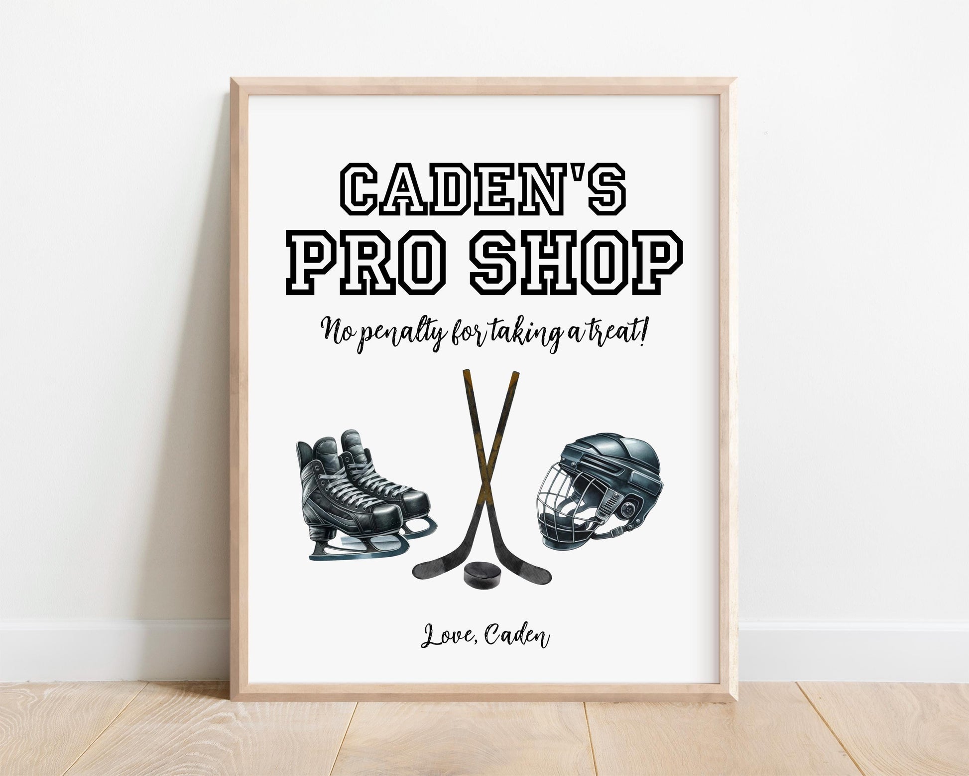 Hockey First Birthday Bundle, The Great One Party Decorations, Editable Invitation, Signs, Banners & Milestone Poster